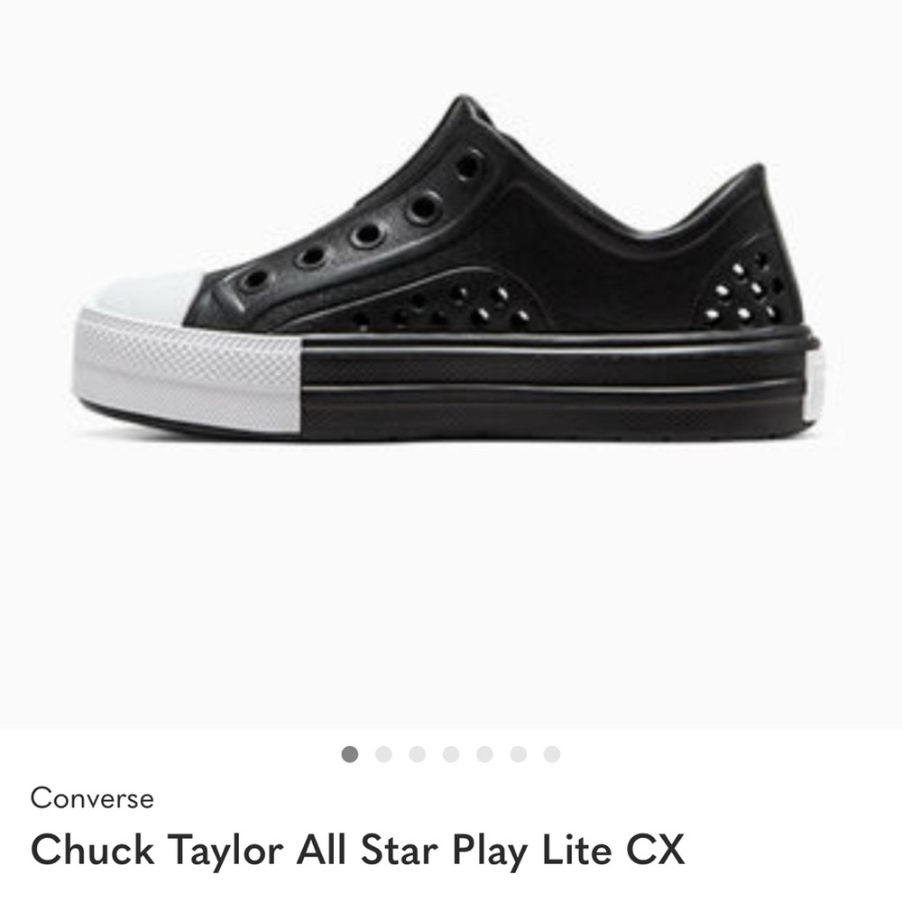 NWT Converse Chuck Taylor All Star Play Lite Black White Slip-On Rubber Sneakers - Picture 5 of 12